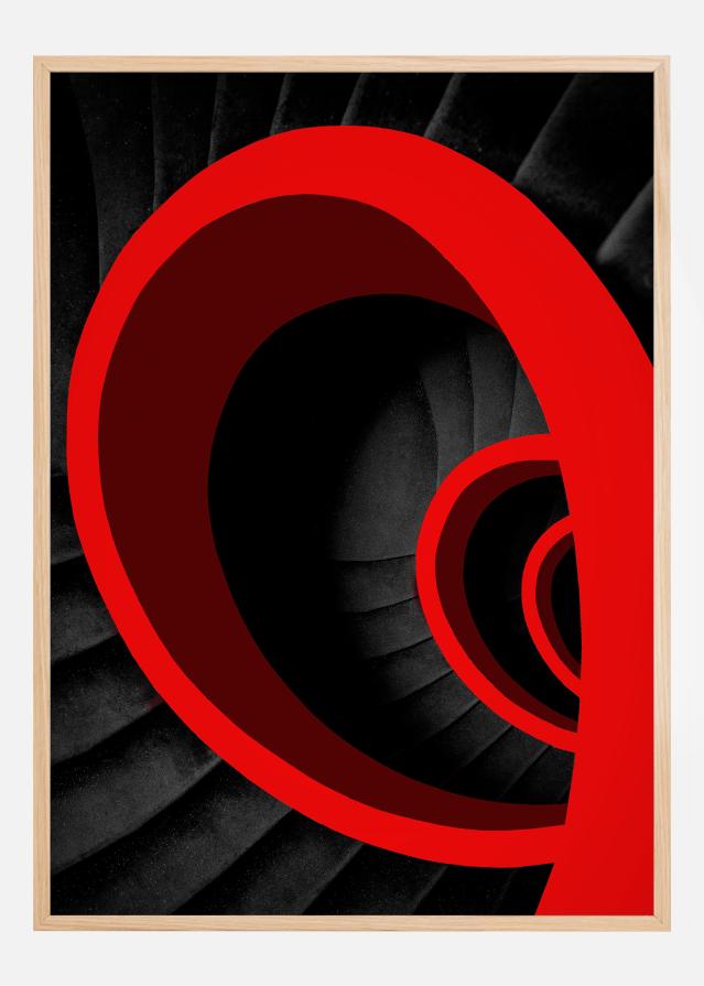 A red spiral Plakāts