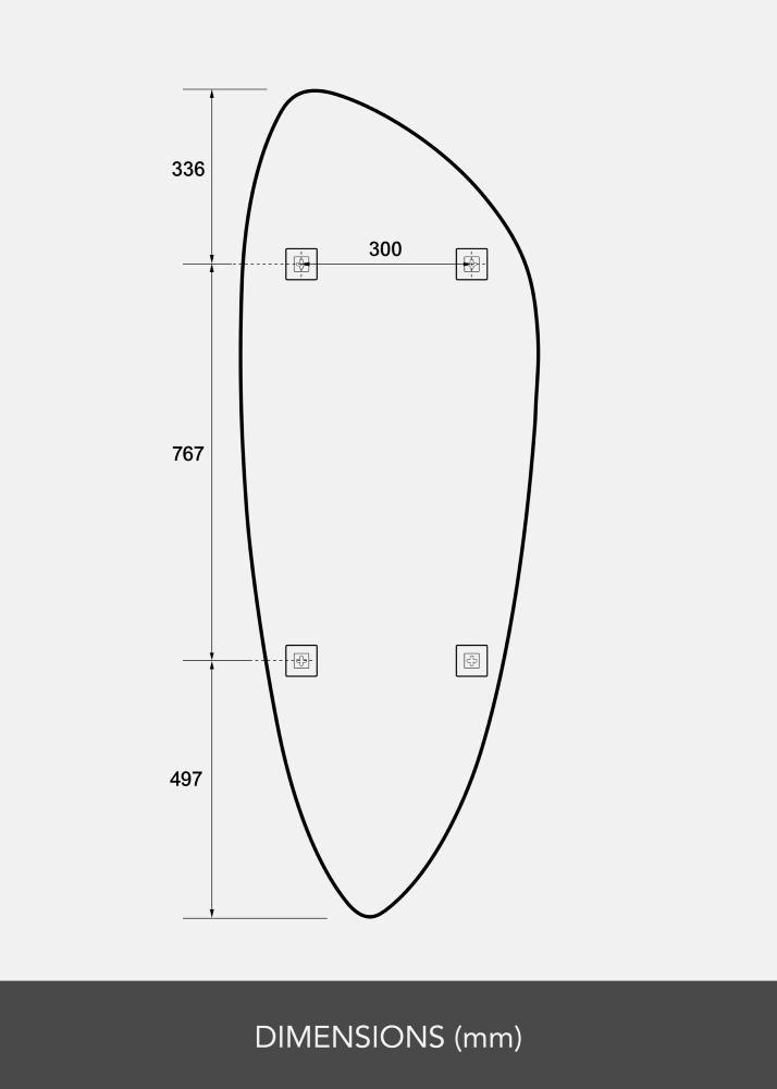 Spogulis Obelisk 160x57 cm