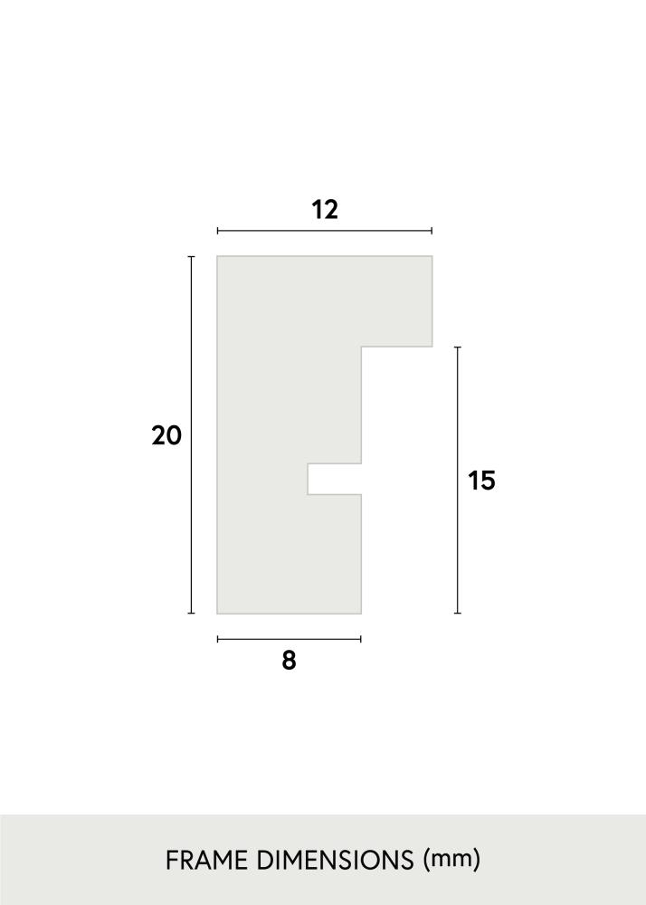 Rāmis E-Line Sarkans 70x100 cm - Paspartū Balts 60x90 cm