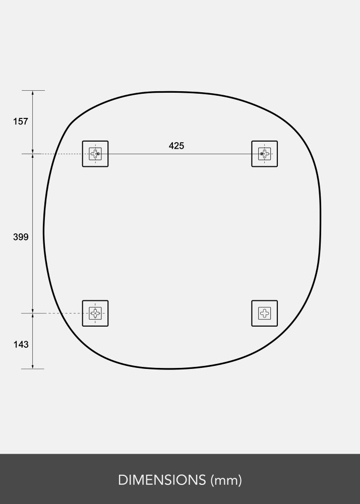 Spogulis Roundy I 70x70 cm