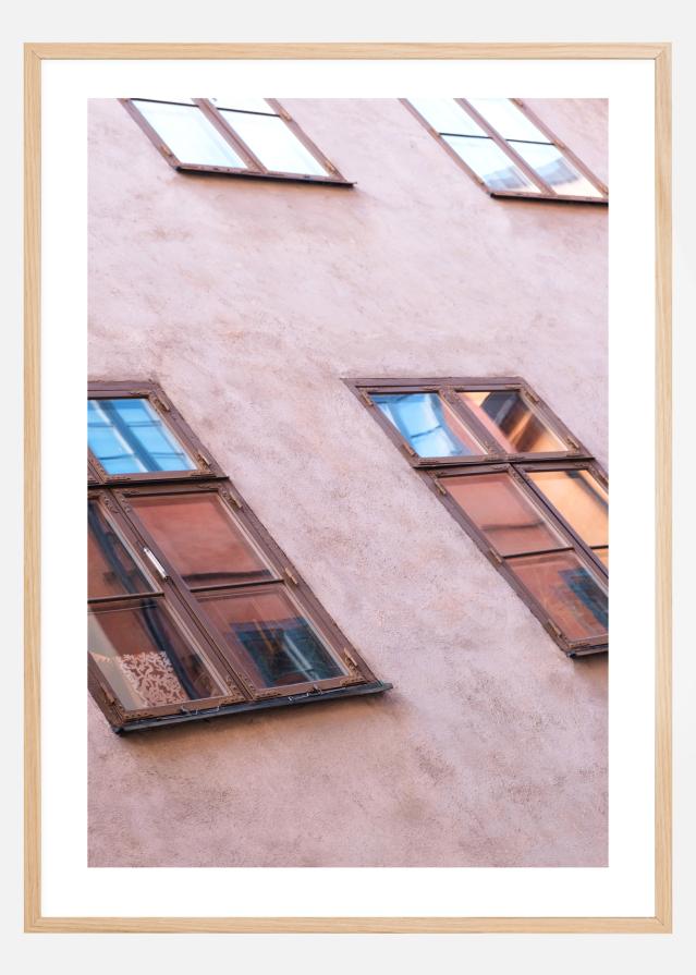 Pink Plastered wall Plakāts