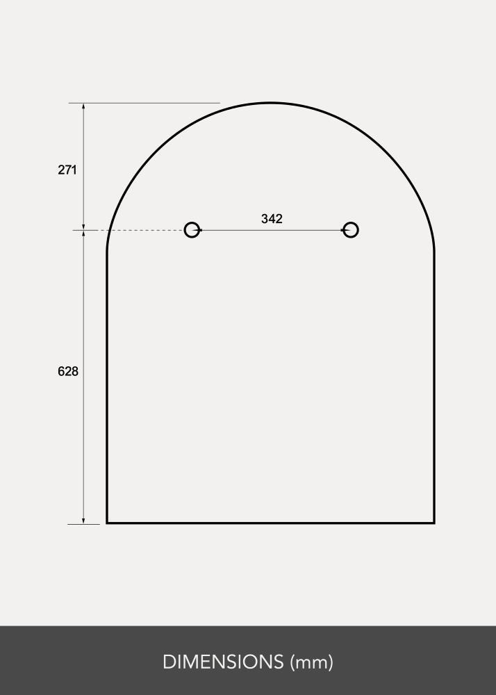 Spogulis Domed LED 70x90 cm