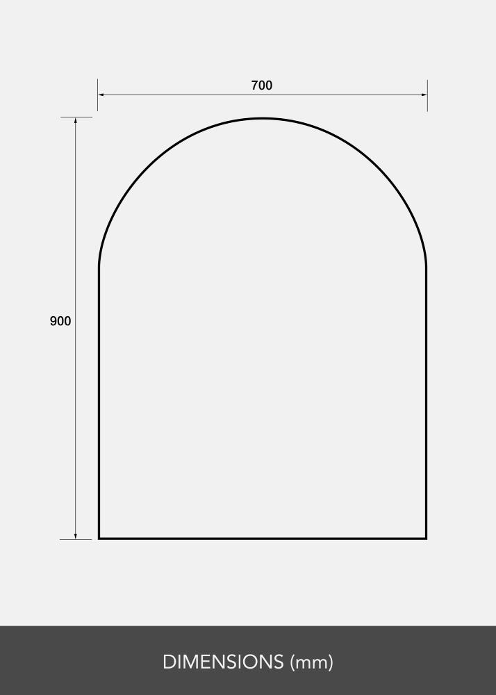 Spogulis Domed LED 70x90 cm