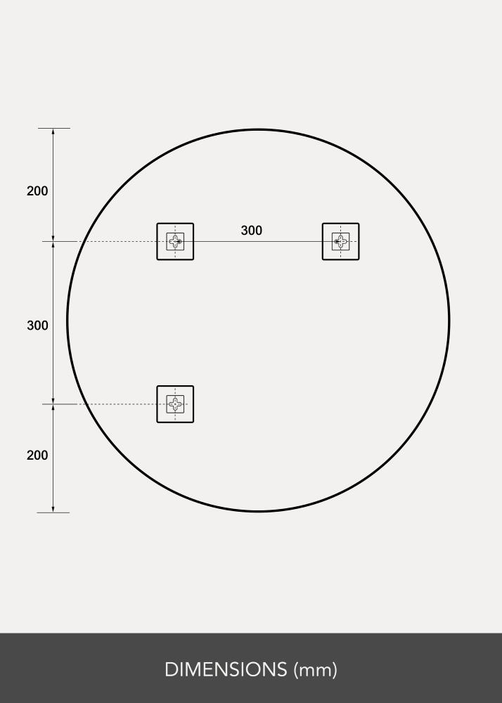 Apaļš Spogulis 70 cm Ø