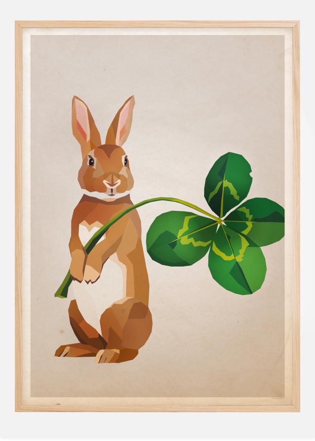 Rabbit with clover Plakāts