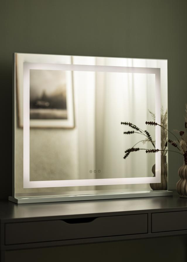 KAILA Kosmētikas spogulis Vanity LED Balts 80x65 cm