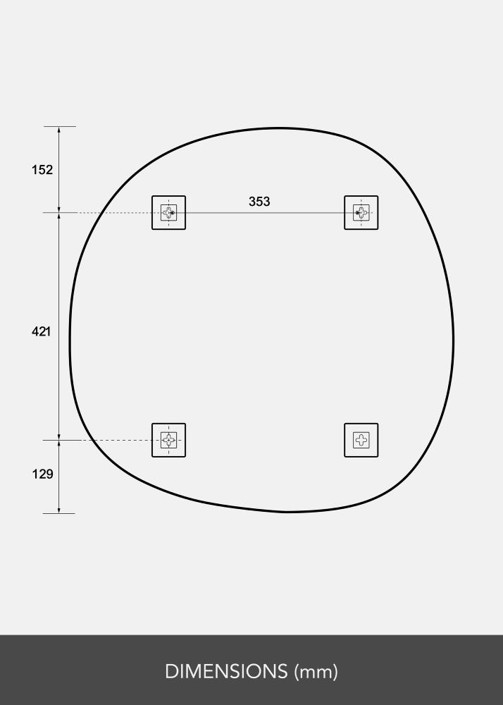 Spogulis Roundy II 70x70 cm