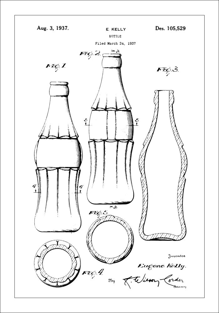 Patenta rasējums - Coca Cola Plakāts