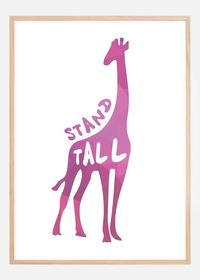 Giraffe stand tall - Rozā Plakāts