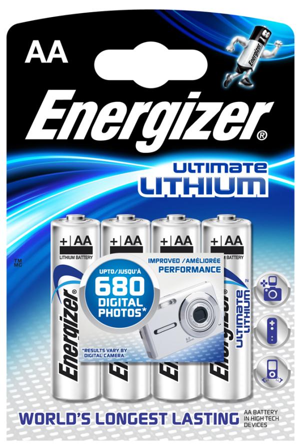 Energizer Ultimate Litijs AA 4-Iepakojumā