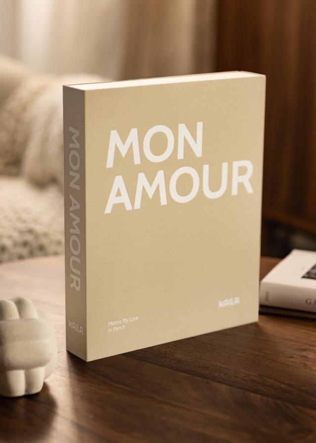 KAILA MON AMOUR - Coffee Table Photo Album (60 Melni Lappuses / 30 loksnes)