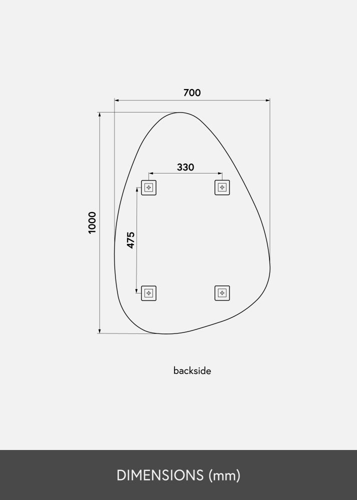 KAILA Spogulis Shape I 70x100 cm