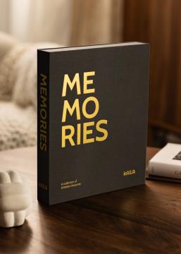 KAILA MEMORIES Black - Coffee Table Photo Album (60 Melni Lappuses)